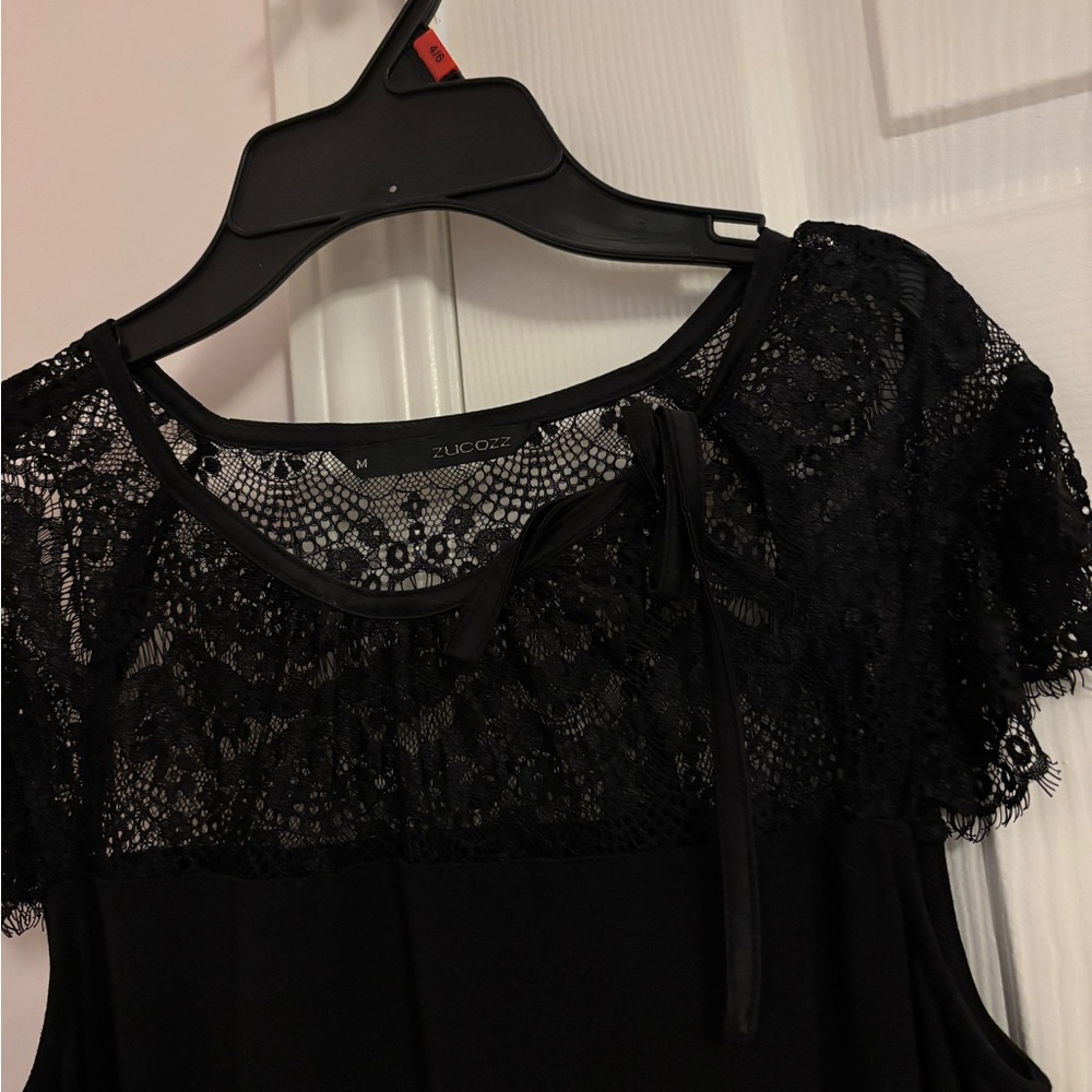 BCBGeneration Black Lace Detail Tunic